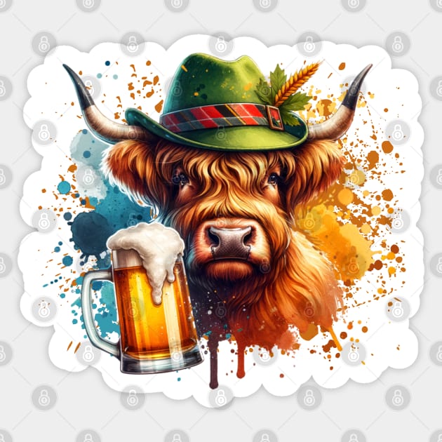 Oktoberfest Cow Sticker by HolidayBug